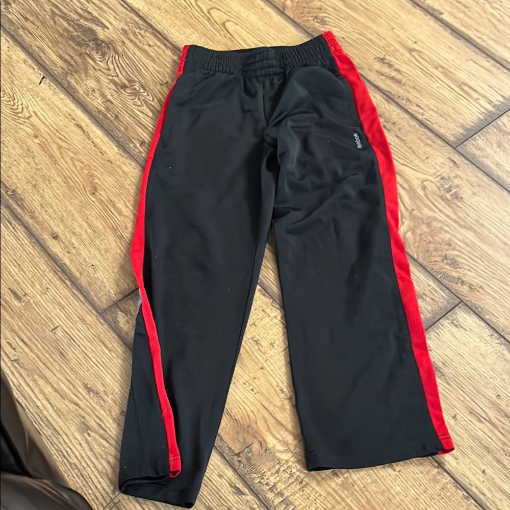 Reebok Black and Red Joggers with Elastic Waistband